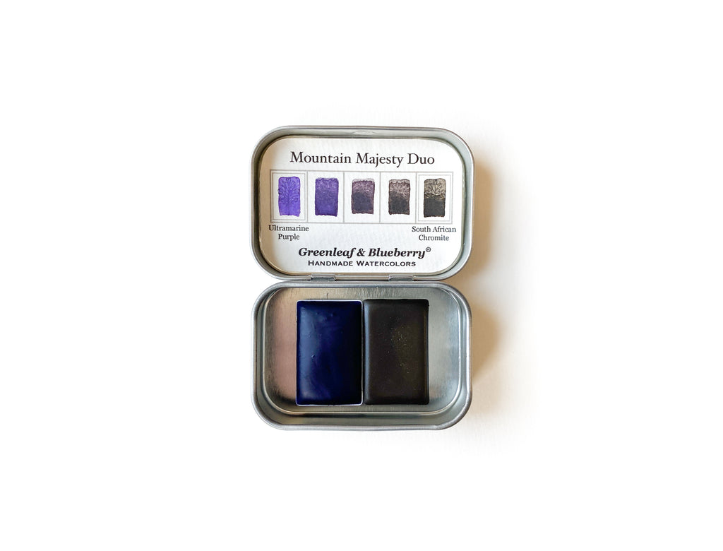 Mountain Majesty Duo Watercolor Palette, Full Pans