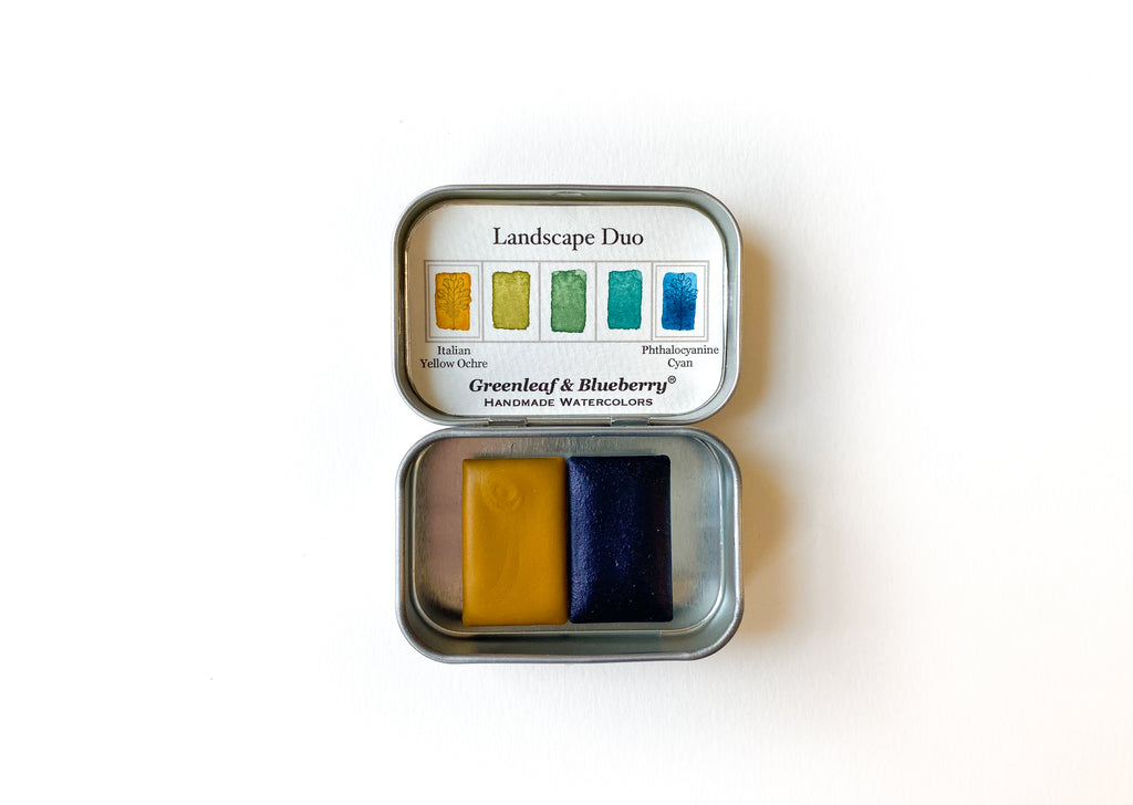 Landscape Duo Watercolor Palette, Full Pans