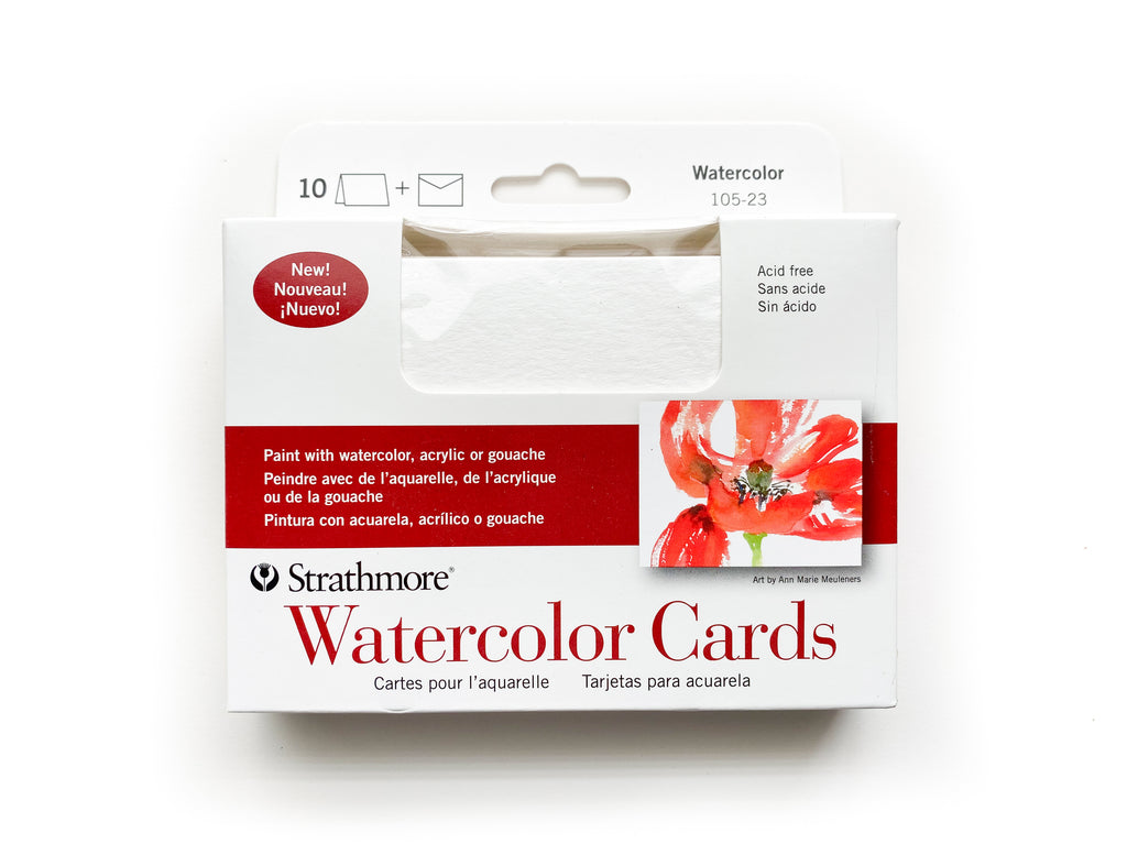 Watercolor Greeting Cards w/ Envelope (10 Pack) – Greenleaf & Blueberry