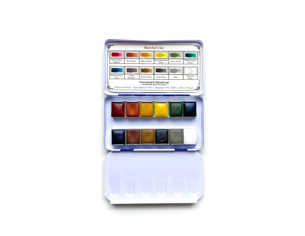 Sketcher's Bijoux Set Watercolor Palette, Half-Pans