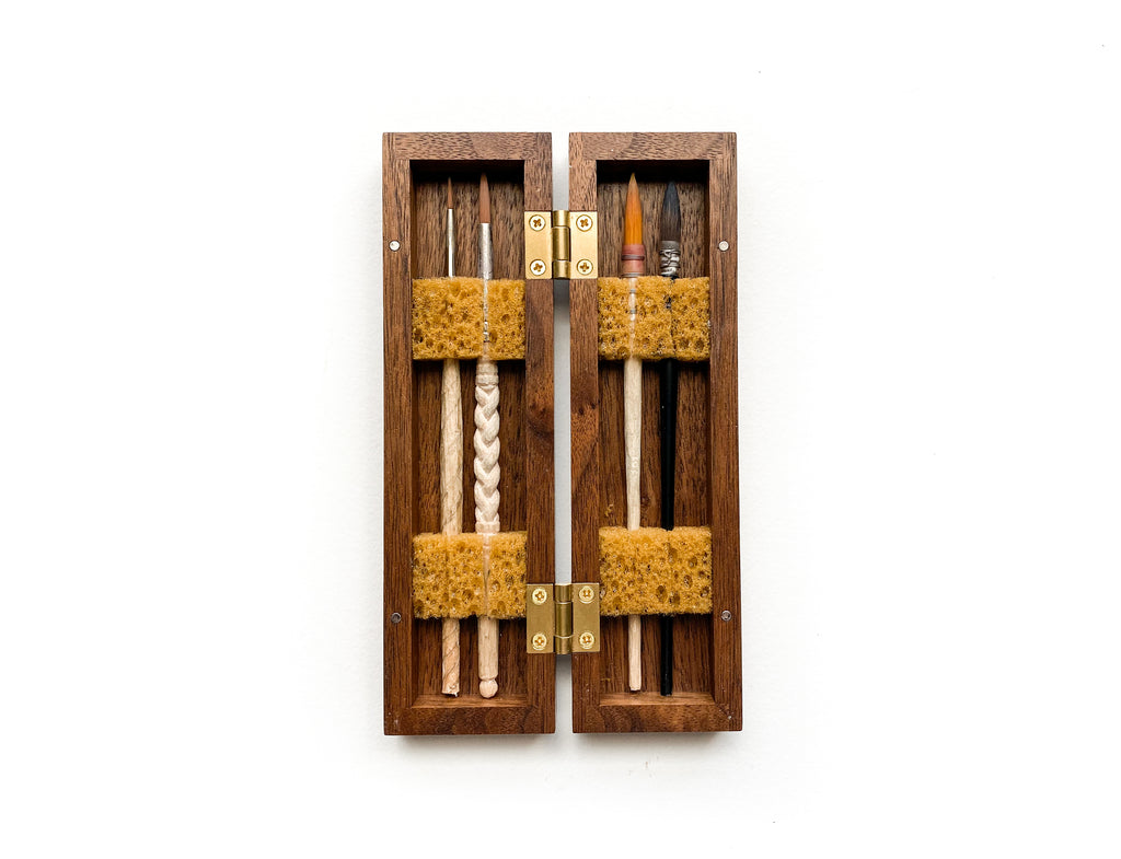 Travel Brush Box - Missouri Black Walnut (Small)