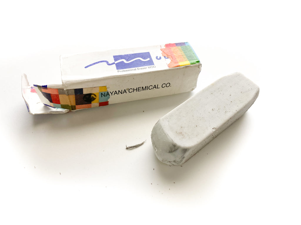 White Vinyl Eraser – Greenleaf & Blueberry