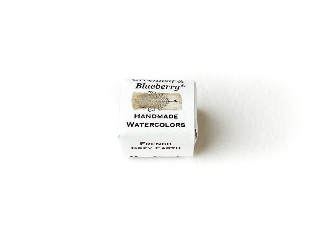 French Grey Earth Watercolor Paint, Half-Pan