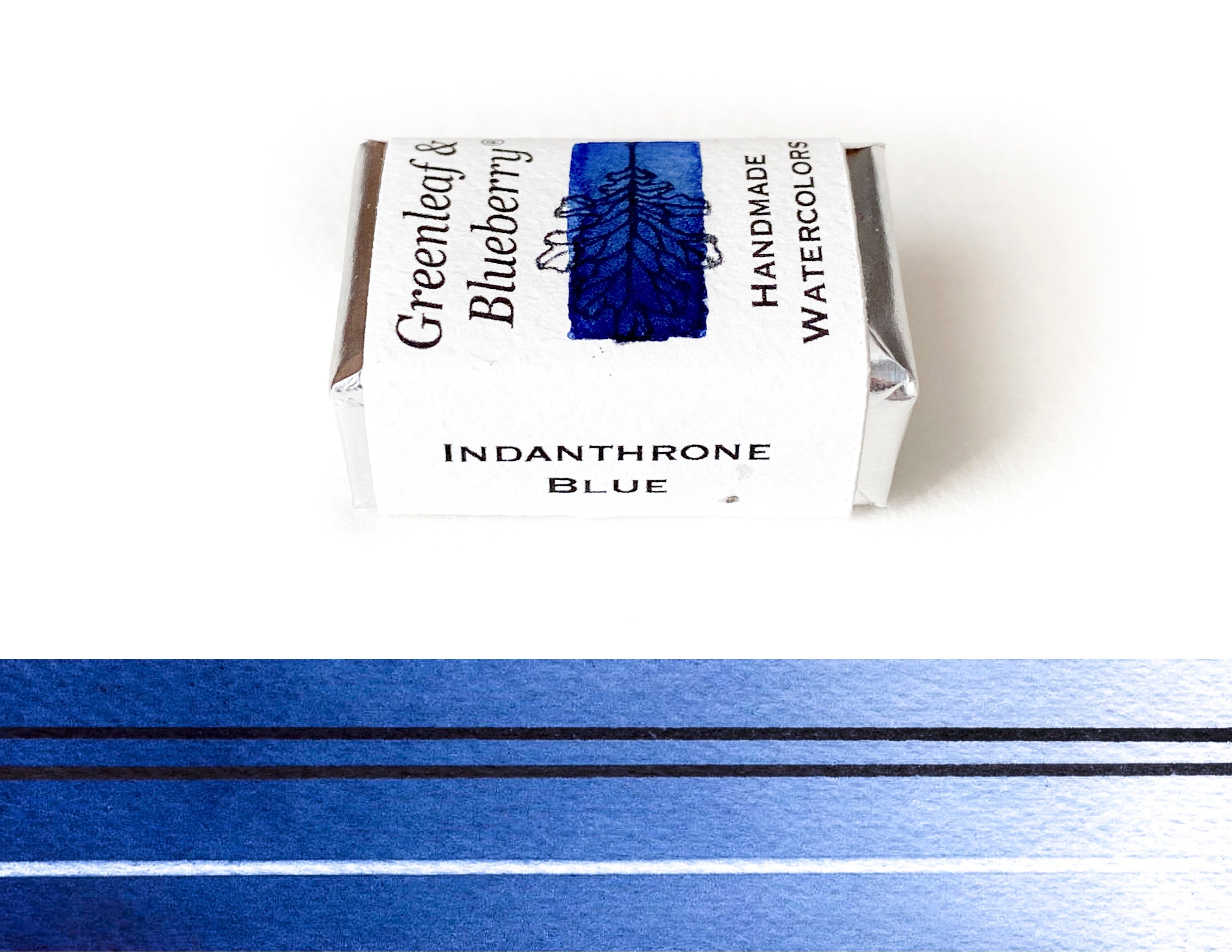 Indanthrone Blue Watercolor Paint, Full Pan – Greenleaf & Blueberry