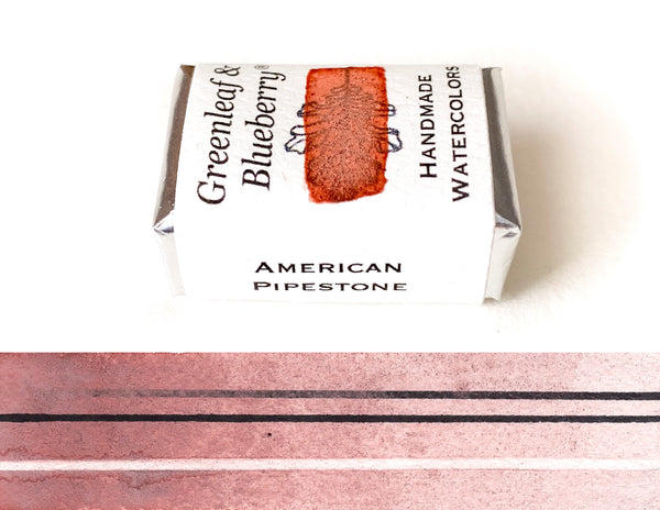 American Pipestone Watercolor Paint, Full Pan – Greenleaf & Blueberry