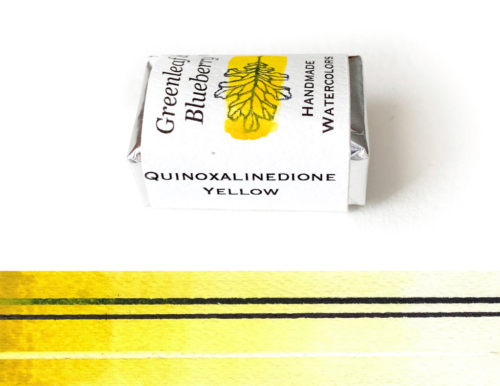 Quinoxalinedione Yellow Watercolor Paint, Full Pan