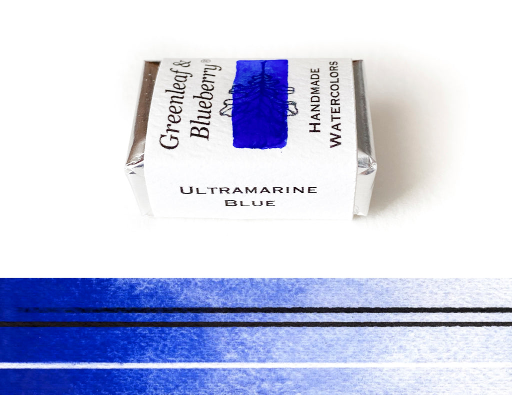 Ultramarine Blue Watercolor Paint, Full Pan